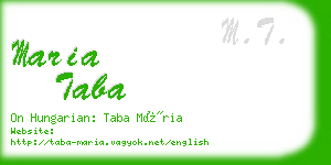 maria taba business card